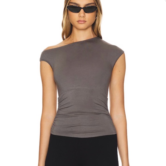All The Ways Tops - Revolve Top in Grey